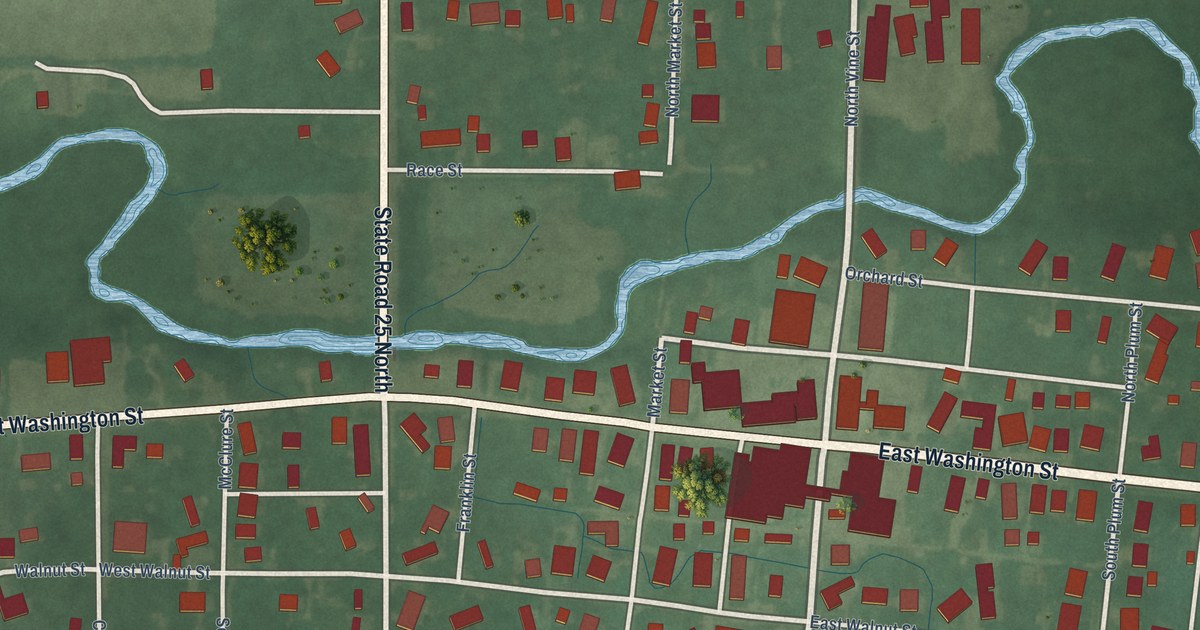 Map of Waynetown, Indiana in 2026