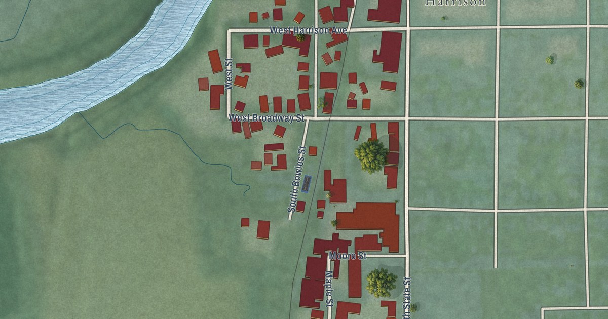 Map of West Harrison, Indiana in 2026