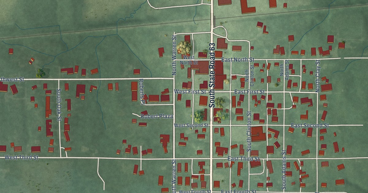 Map of West Lebanon, Indiana in 2026