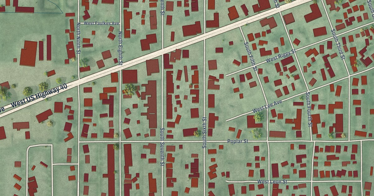 Map of West Terre Haute, Indiana in 2026