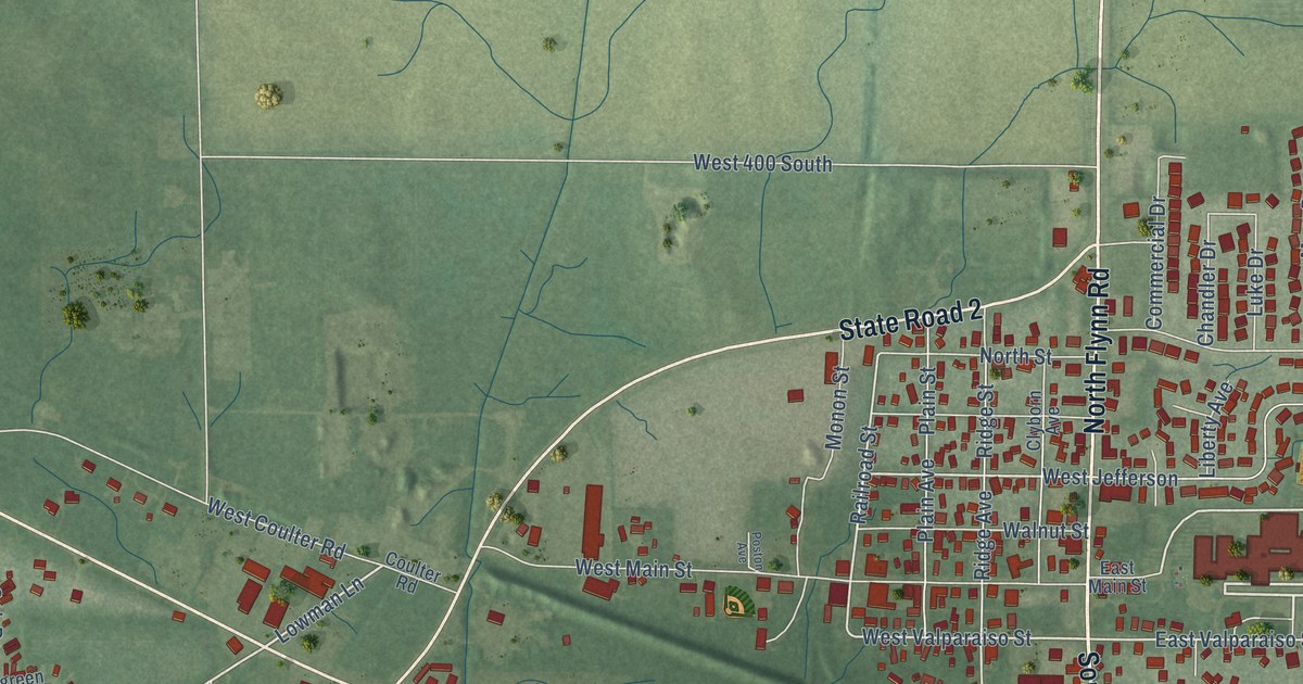 Map of Westville, Indiana in 2026