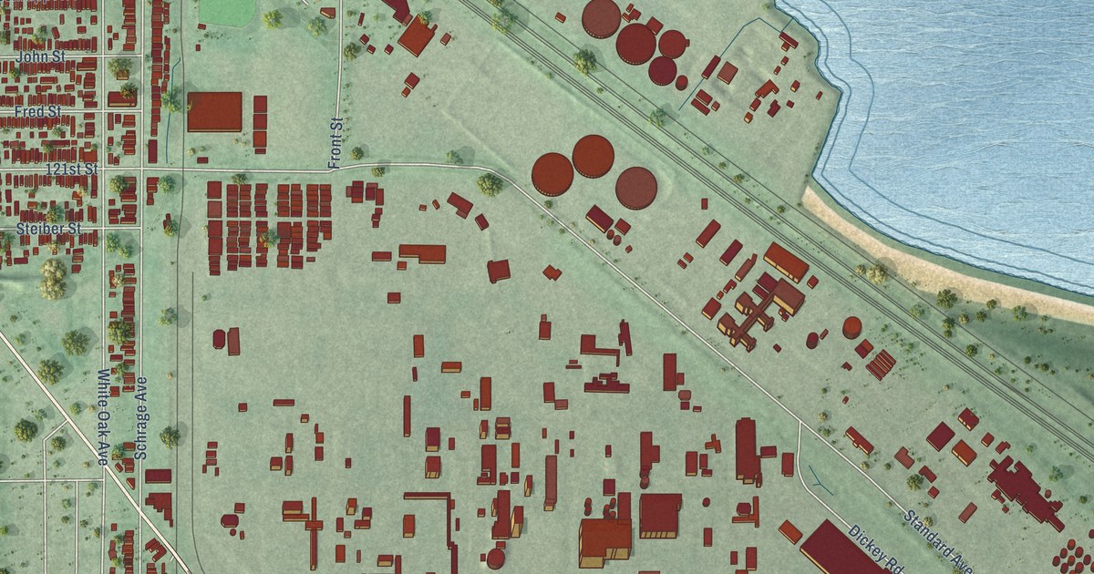 Map of Whiting, Indiana in 2026