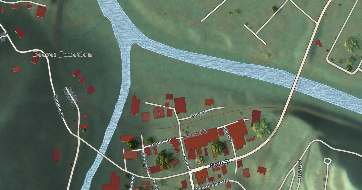 Map of Allen, Kentucky in 2026