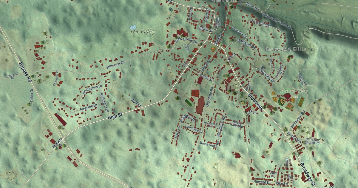 Map of Brandenburg, Kentucky in 2026