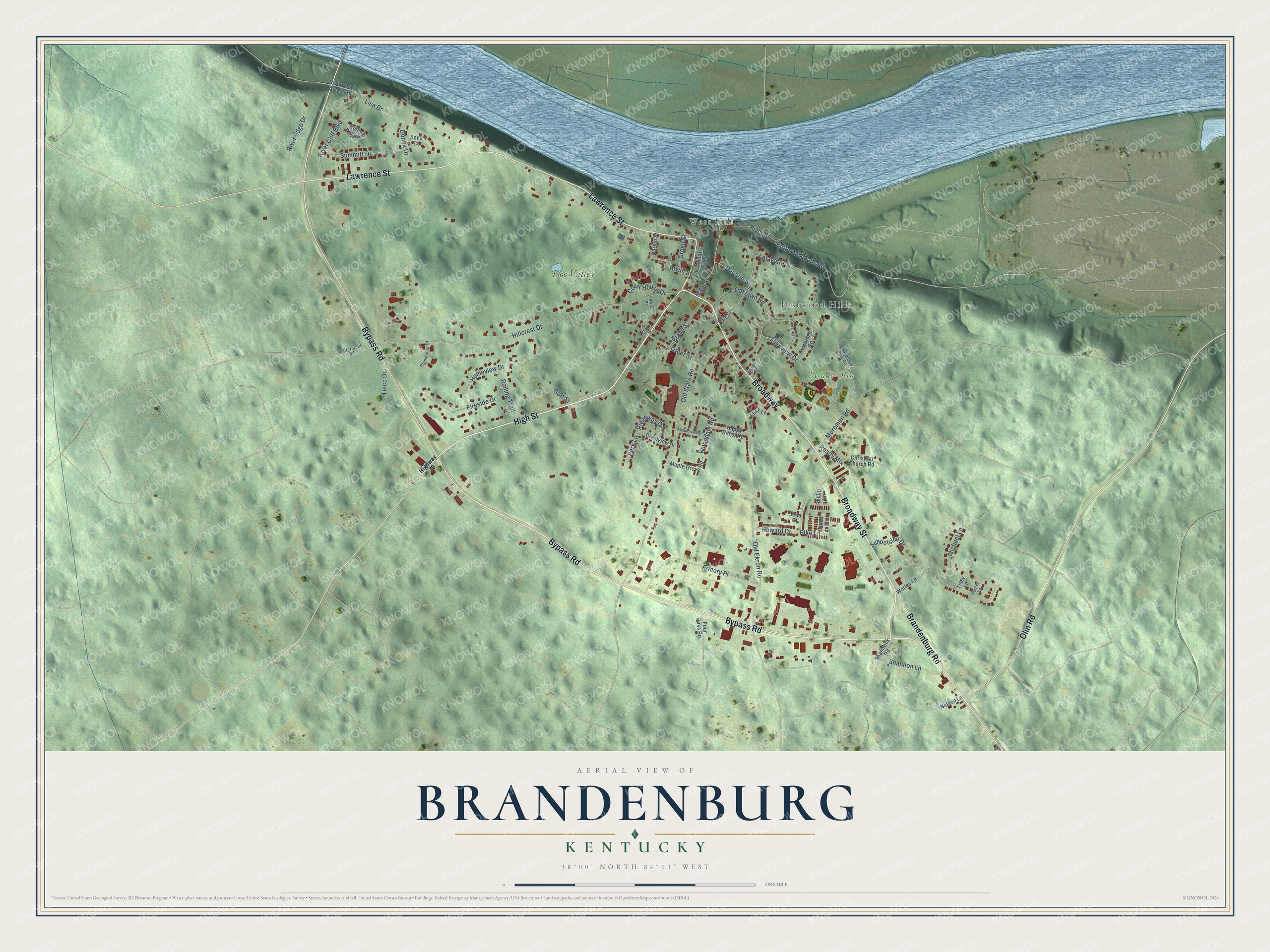 Watermarked full-map preview of Brandenburg, Kentucky
