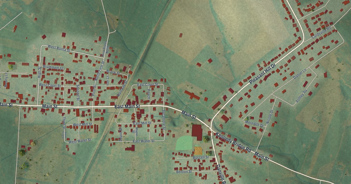 Map of Burgin, Kentucky in 2026