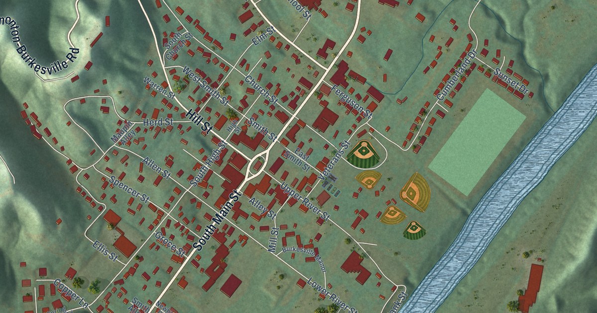 Map of Burkesville, Kentucky in 2026