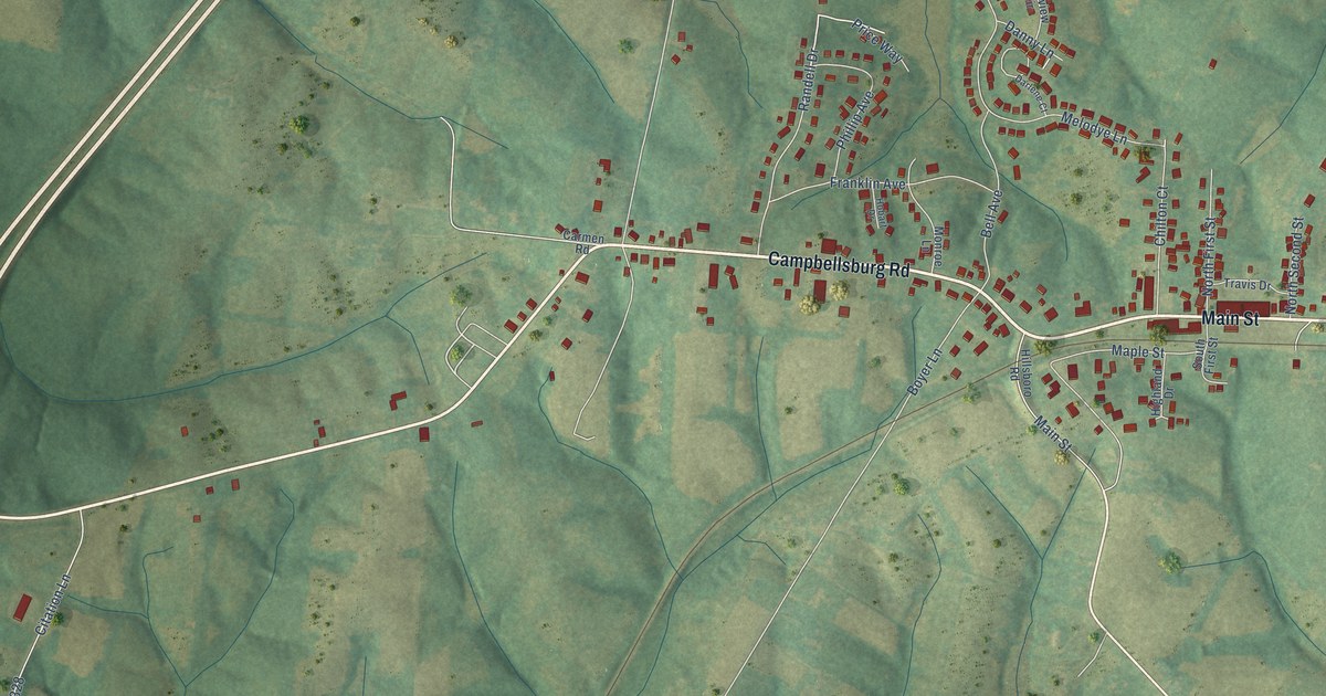 Map of Campbellsburg, Kentucky in 2026