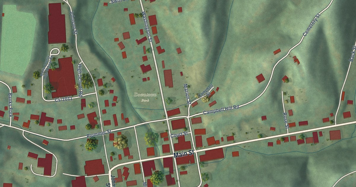 Map of Campton, Kentucky in 2026