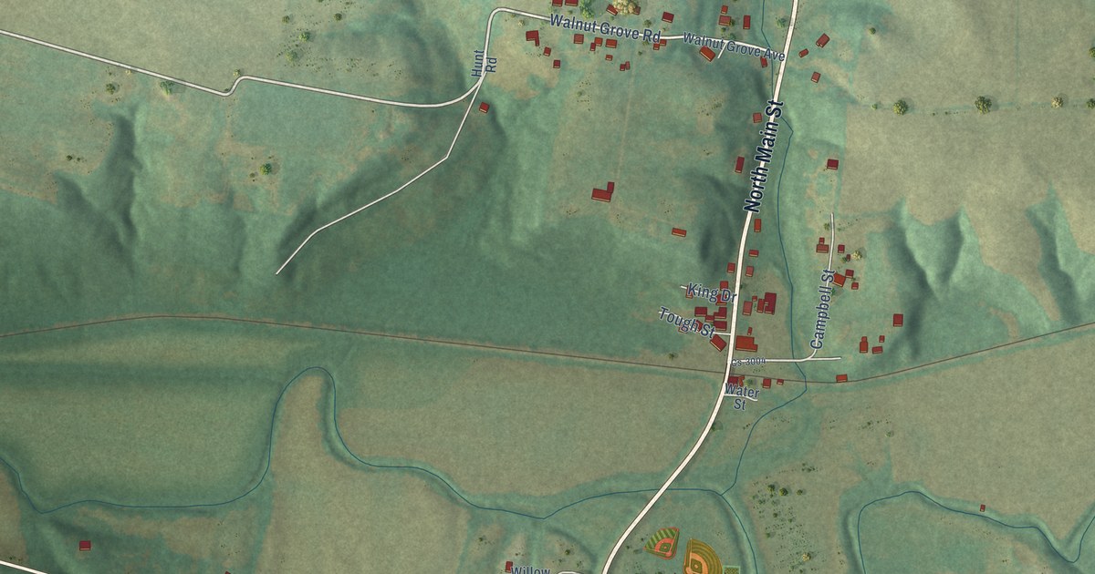 Map of Caneyville, Kentucky in 2026