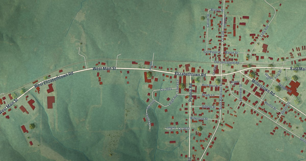 Map of Clarkson, Kentucky in 2026