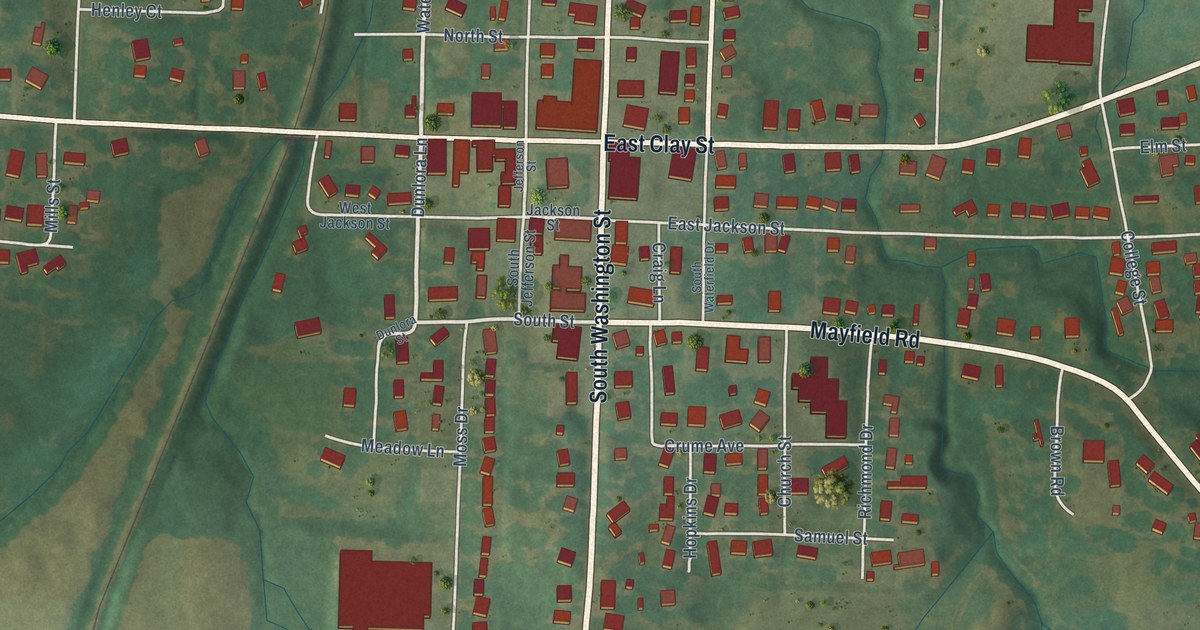 Map of Clinton, Kentucky in 2026