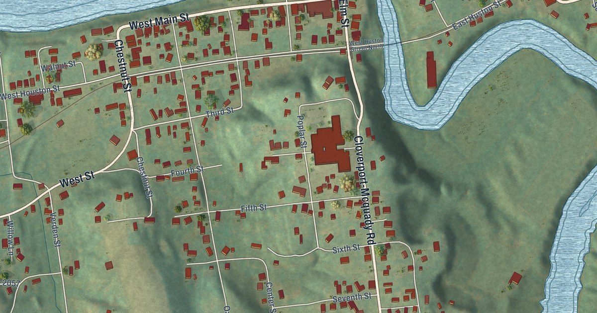 Map of Cloverport, Kentucky in 2026