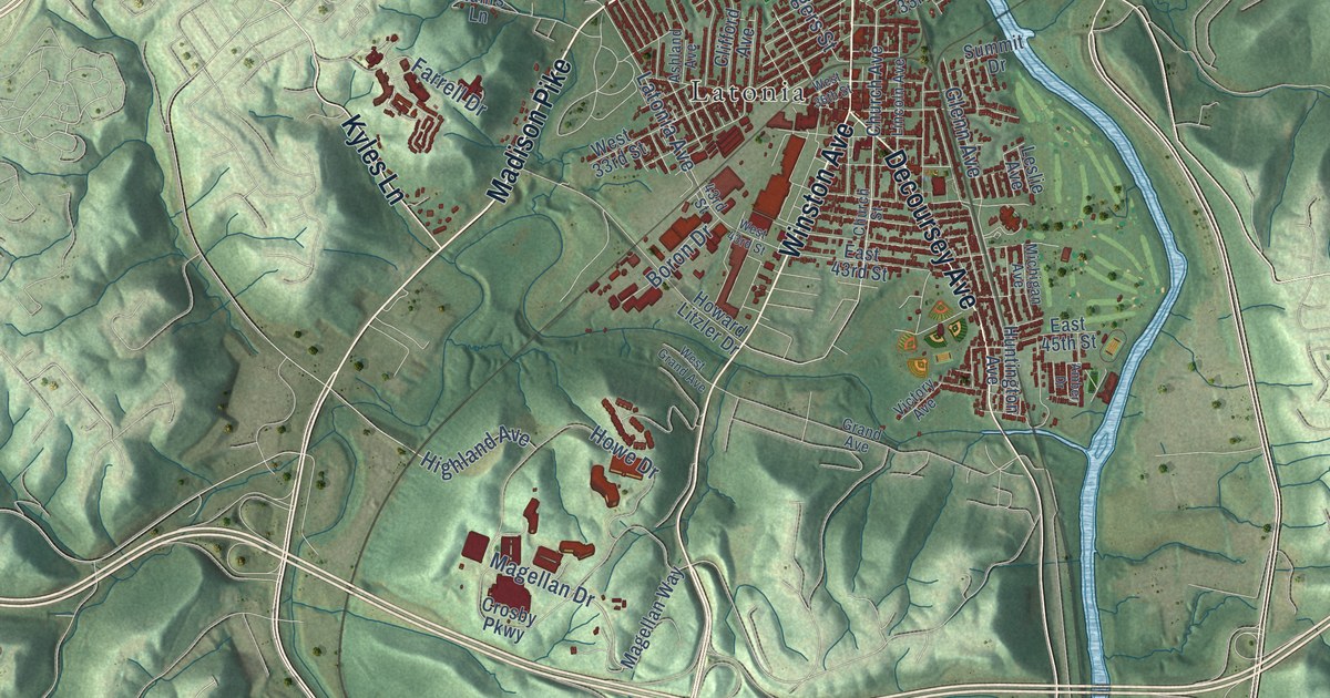 Map of Covington, Kentucky in 2026