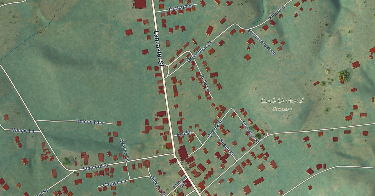 Map of Crab Orchard, Kentucky in 2026