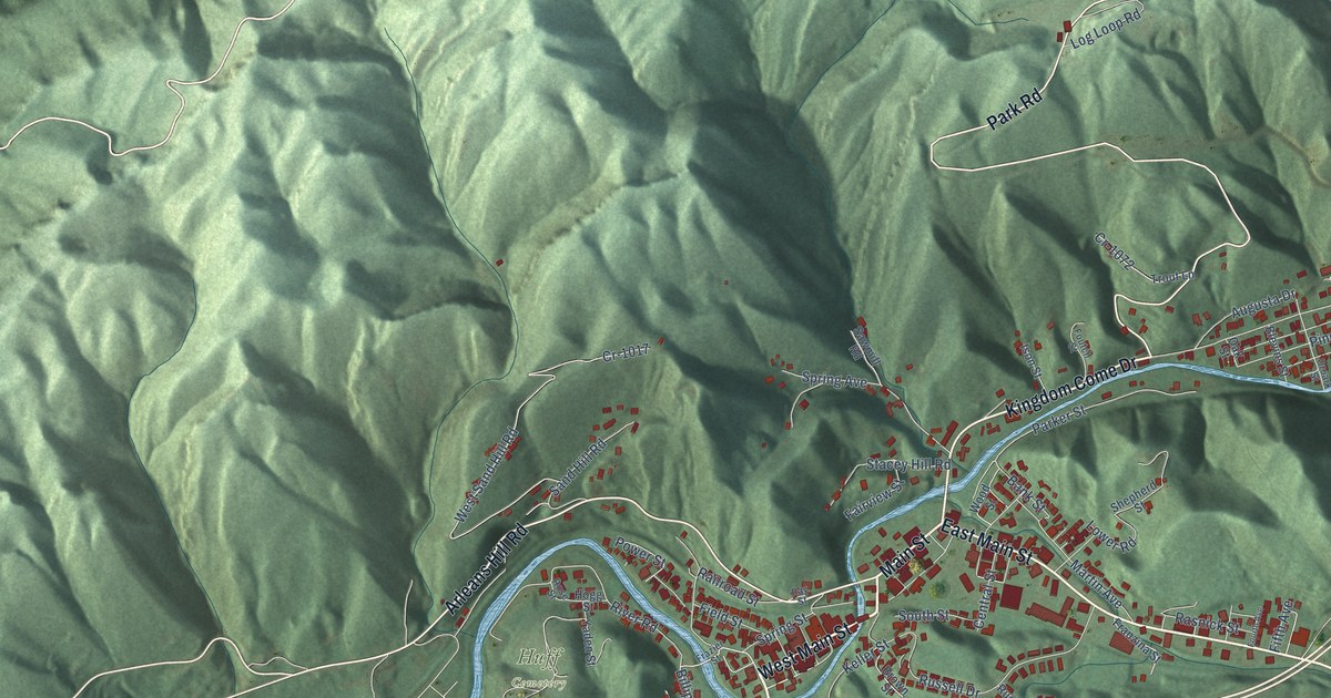 Map of Cumberland, Kentucky in 2026