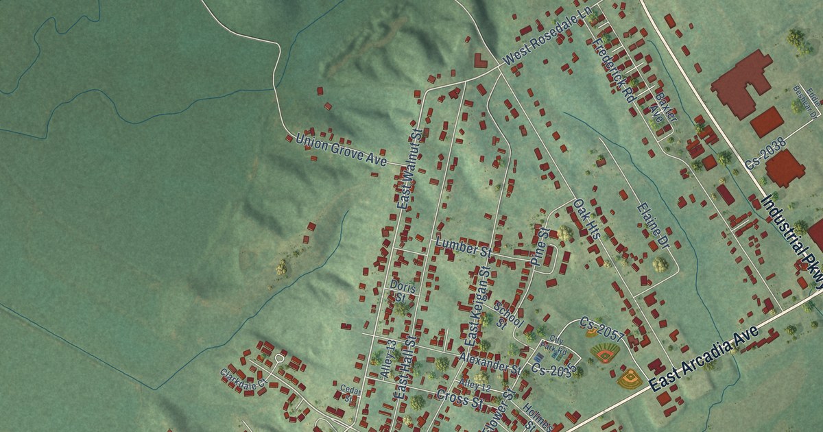 Map of Dawson Springs, Kentucky in 2026