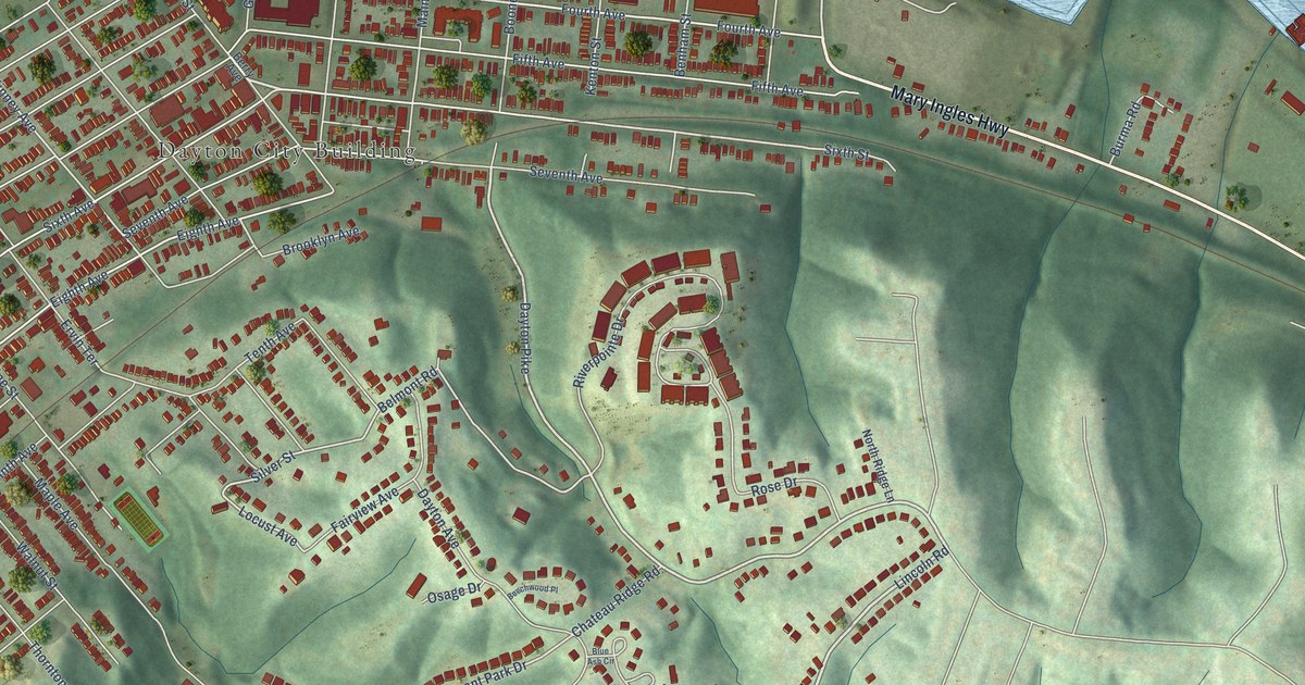 Map of Dayton, Kentucky in 2026