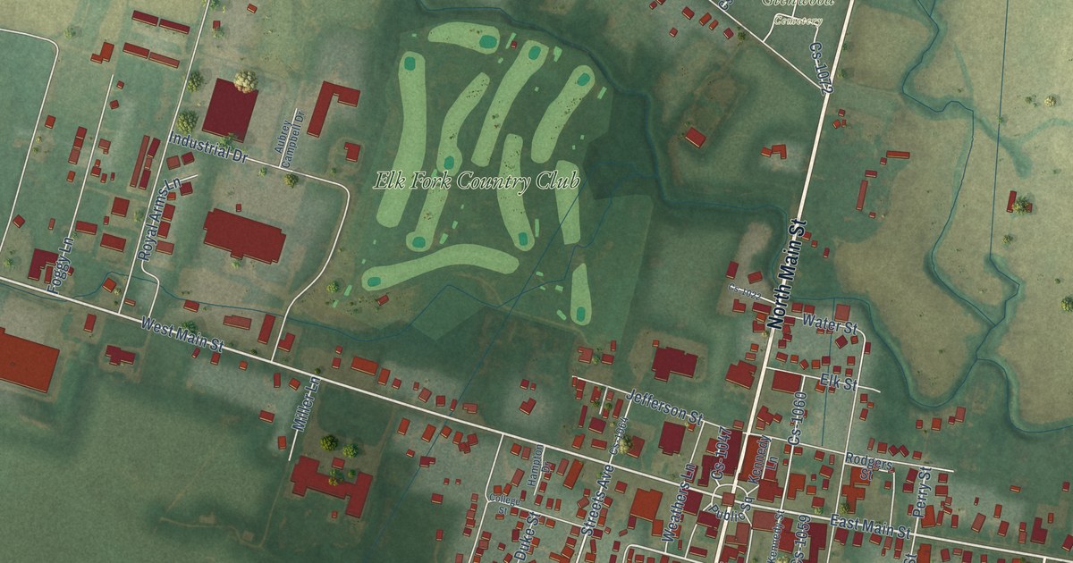 Map of Elkton, Kentucky in 2026