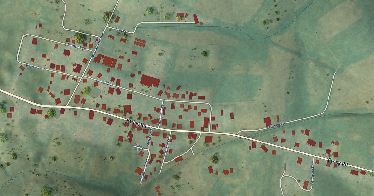 Map of Ewing, Kentucky in 2026