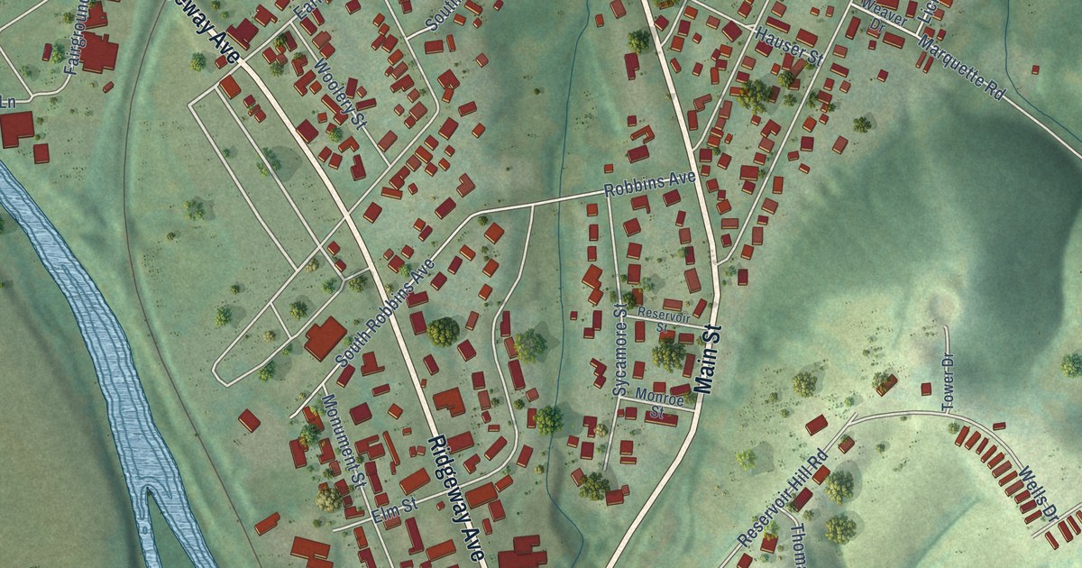 Map of Falmouth, Kentucky in 2026