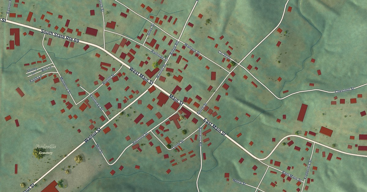 Map of Fordsville, Kentucky in 2026