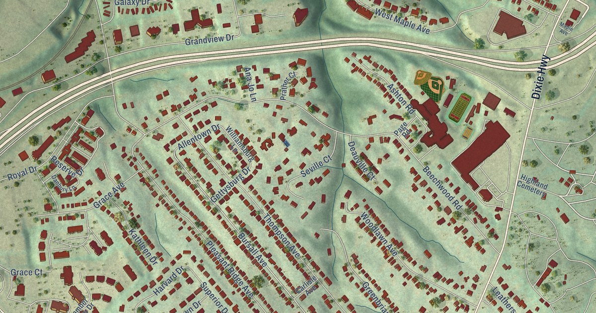 Map of Fort Mitchell, Kentucky in 2026