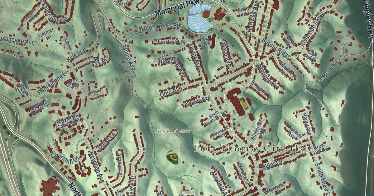 Map of Fort Thomas, Kentucky in 2026