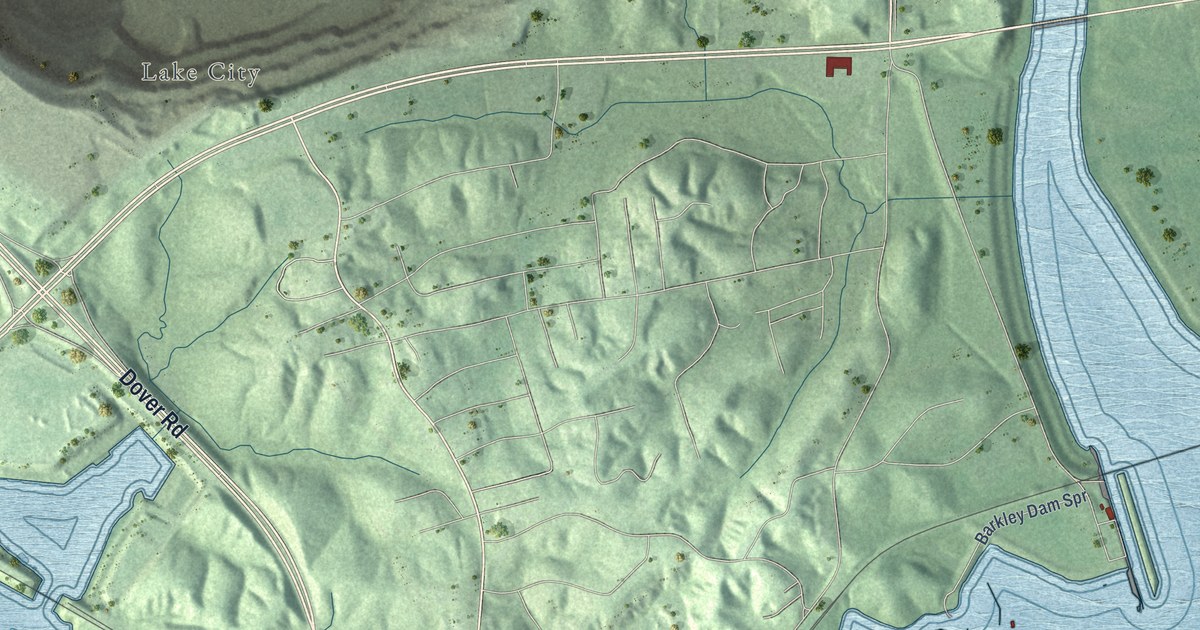Map of Grand Rivers, Kentucky in 2026