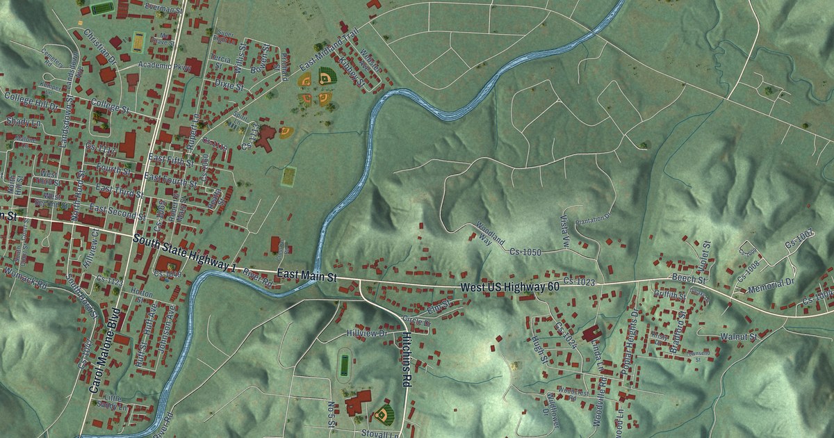 Map of Grayson, Kentucky in 2026
