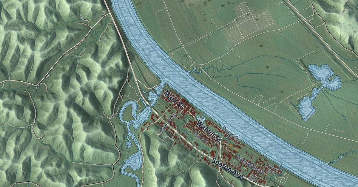 Map of Greenup, Kentucky in 2026