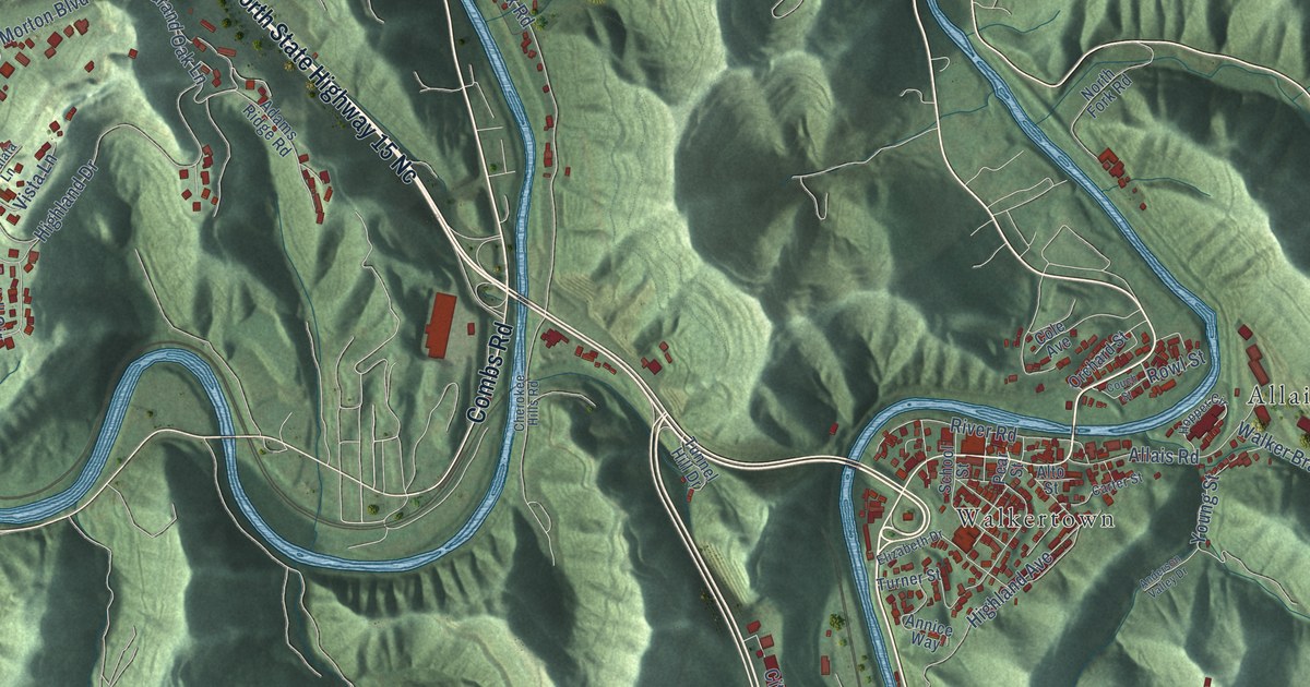 Map of Hazard, Kentucky in 2026