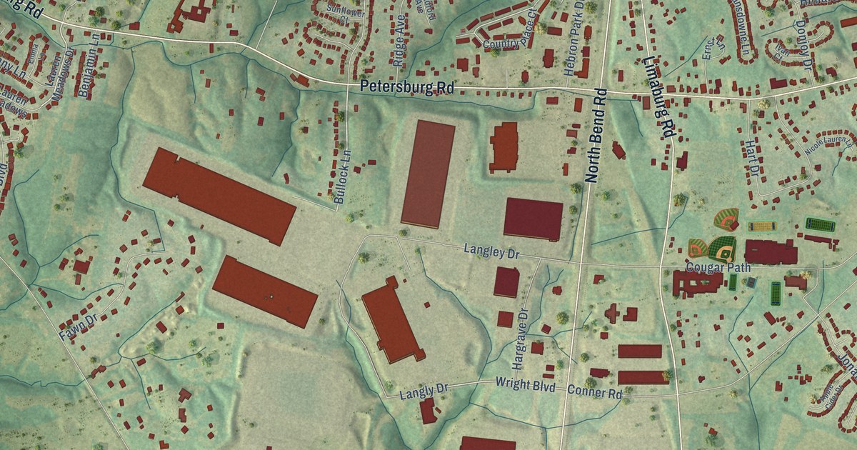Map of Hebron, Kentucky in 2026