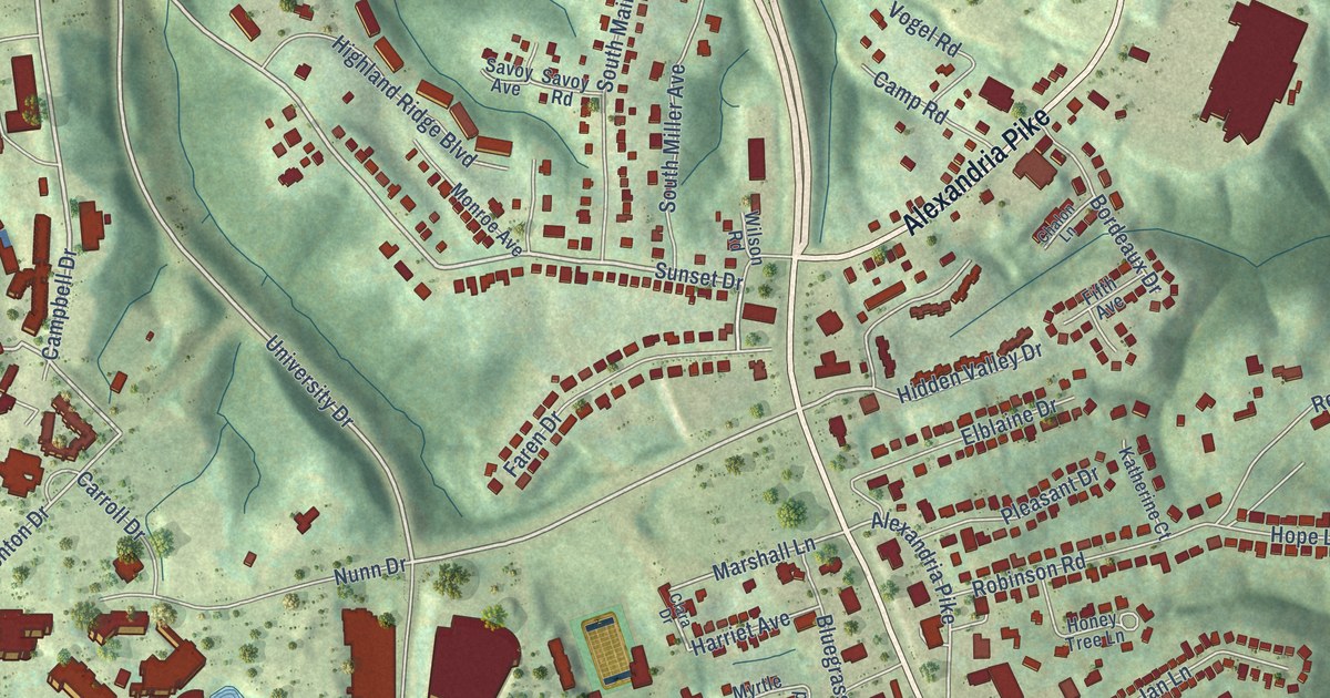 Map of Highland Heights, Kentucky in 2026
