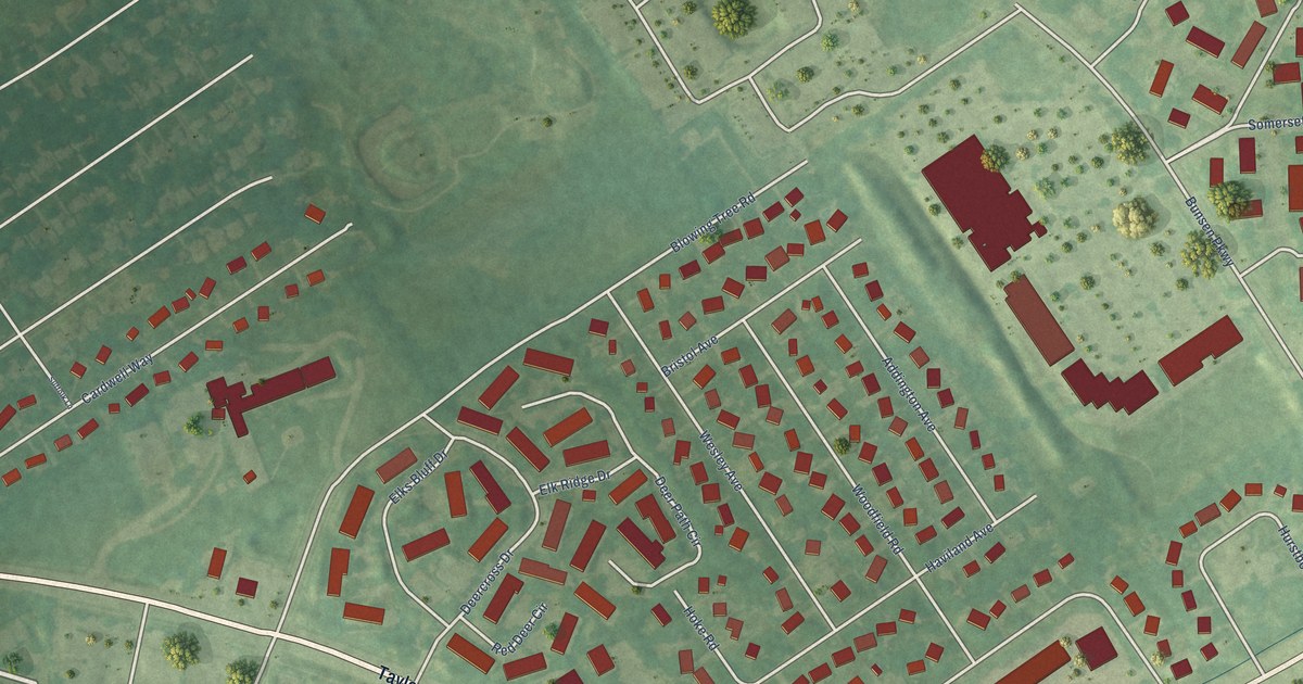 Map of Hurstbourne Acres, Kentucky in 2026