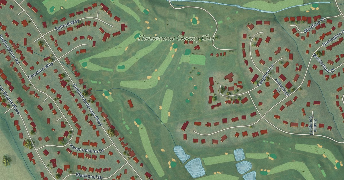 Map of Hurstbourne, Kentucky in 2026