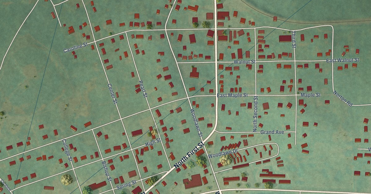 Map of Irvington, Kentucky in 2026
