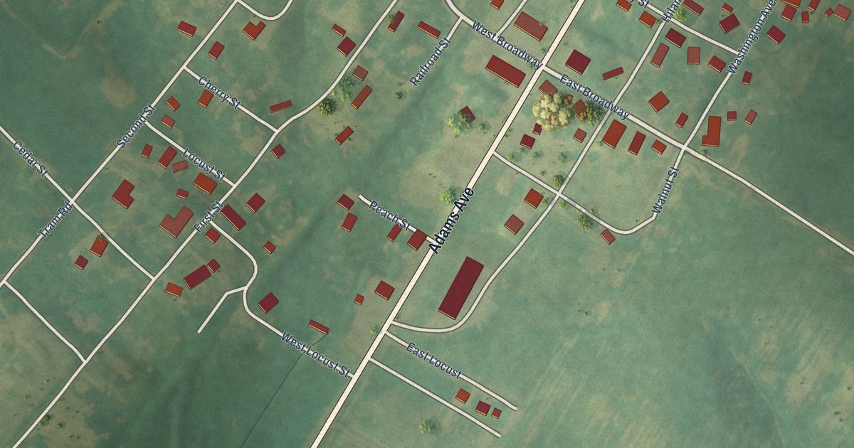 Map of Island, Kentucky in 2026