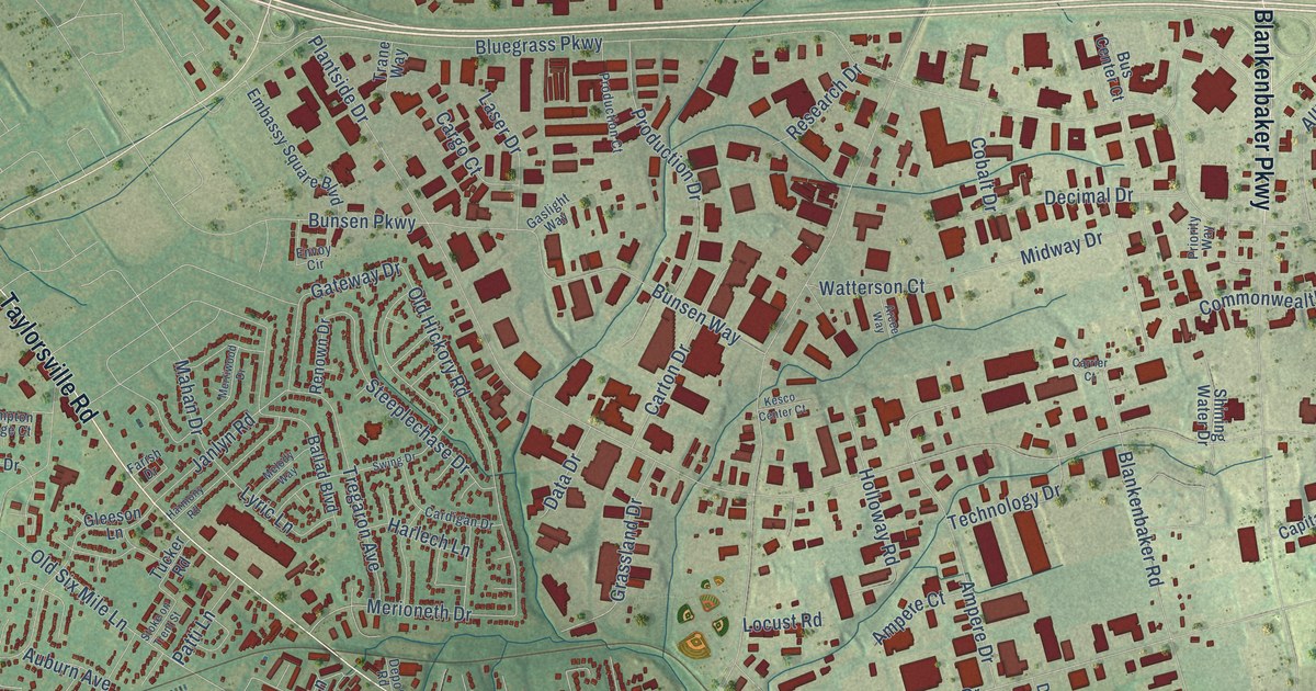 Map of Jeffersontown, Kentucky in 2026