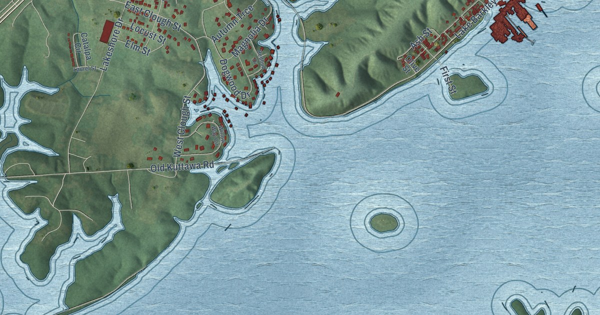 Map of Kuttawa, Kentucky in 2026