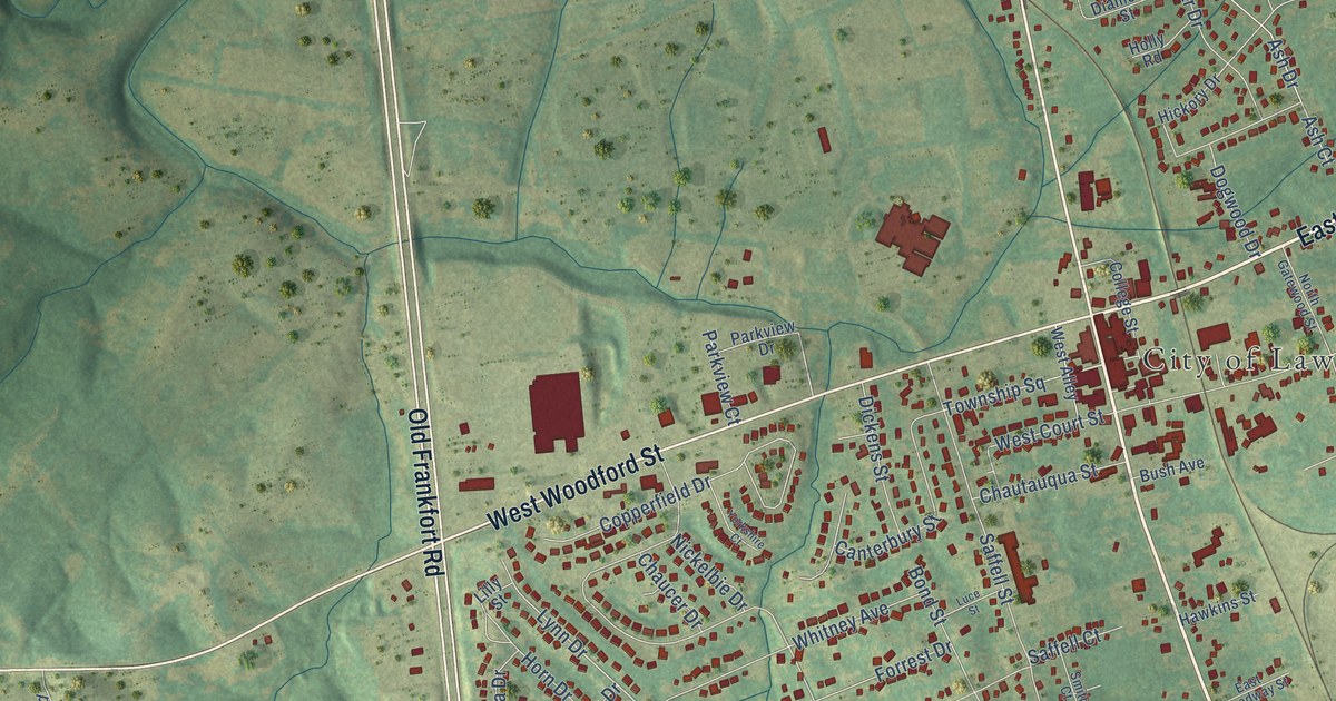 Map of Lawrenceburg, Kentucky in 2026