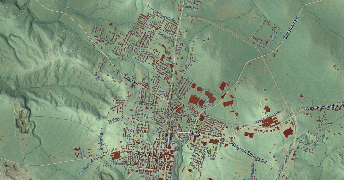 Map of Leitchfield, Kentucky in 2026