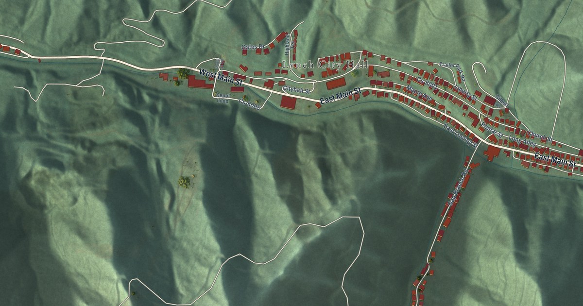 Map of Lynch, Kentucky in 2026