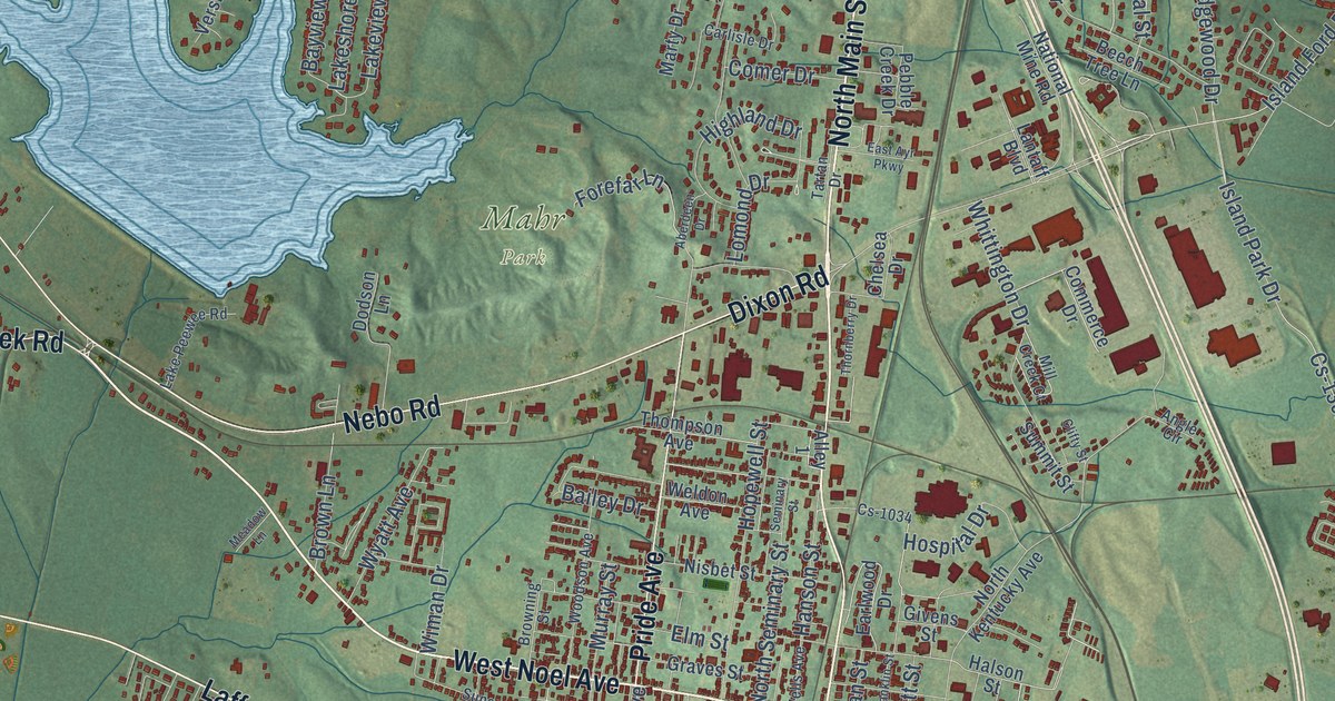Map of Madisonville, Kentucky in 2026