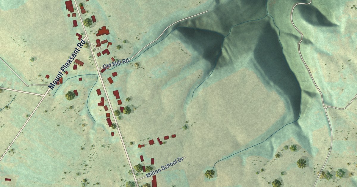 Map of Milton, Kentucky in 2026