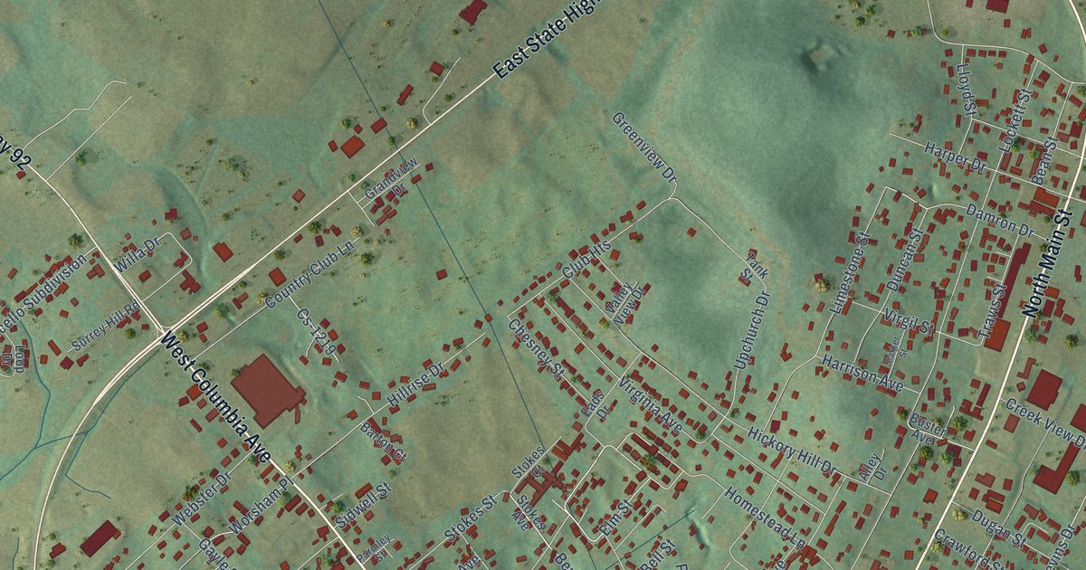 Map of Monticello, Kentucky in 2026