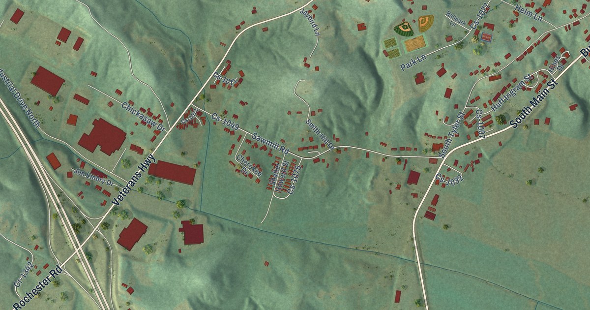 Map of Morgantown, Kentucky in 2026