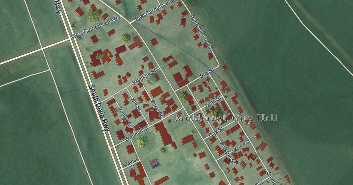 Map of Muldraugh, Kentucky in 2026