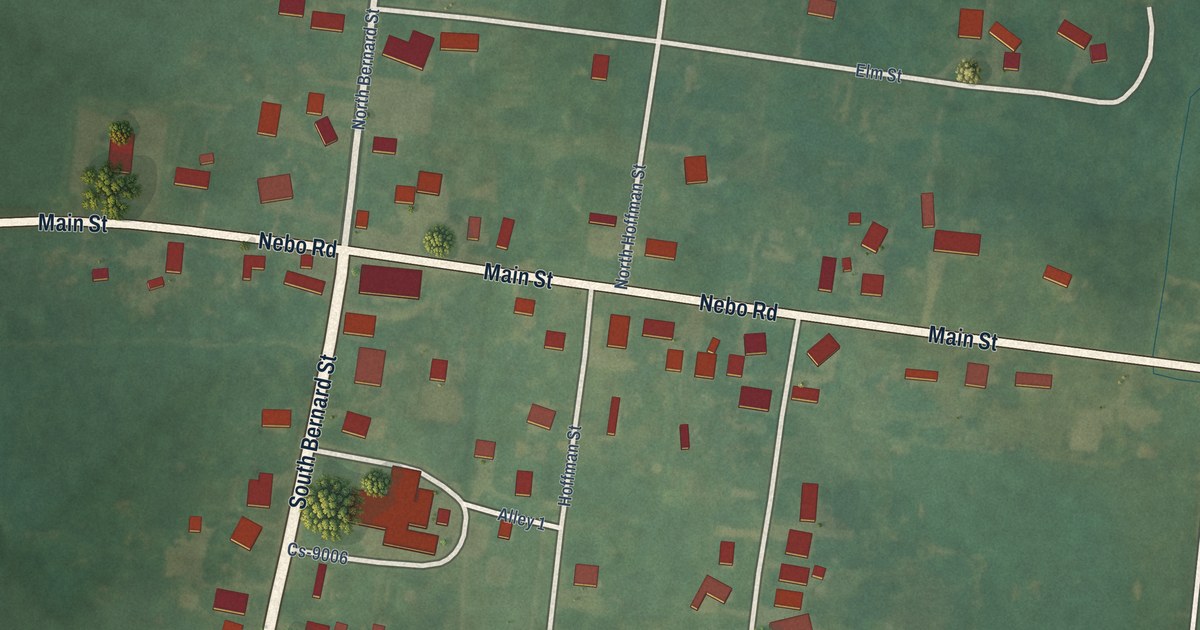Map of Nebo, Kentucky in 2026