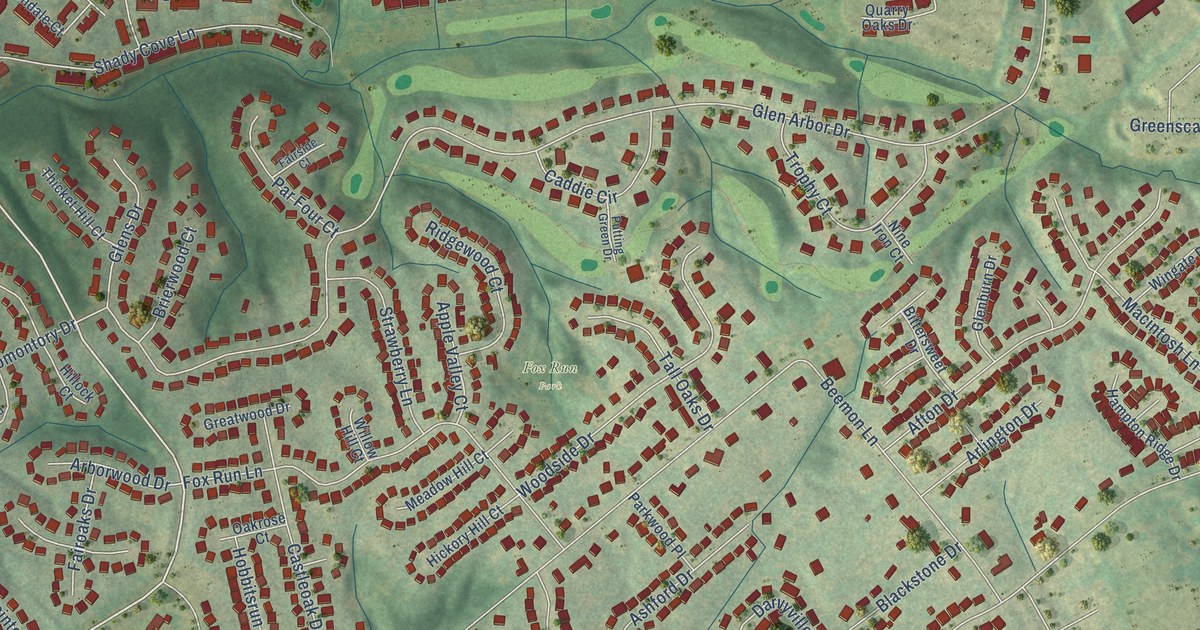 Map of Oakbrook, Kentucky in 2026